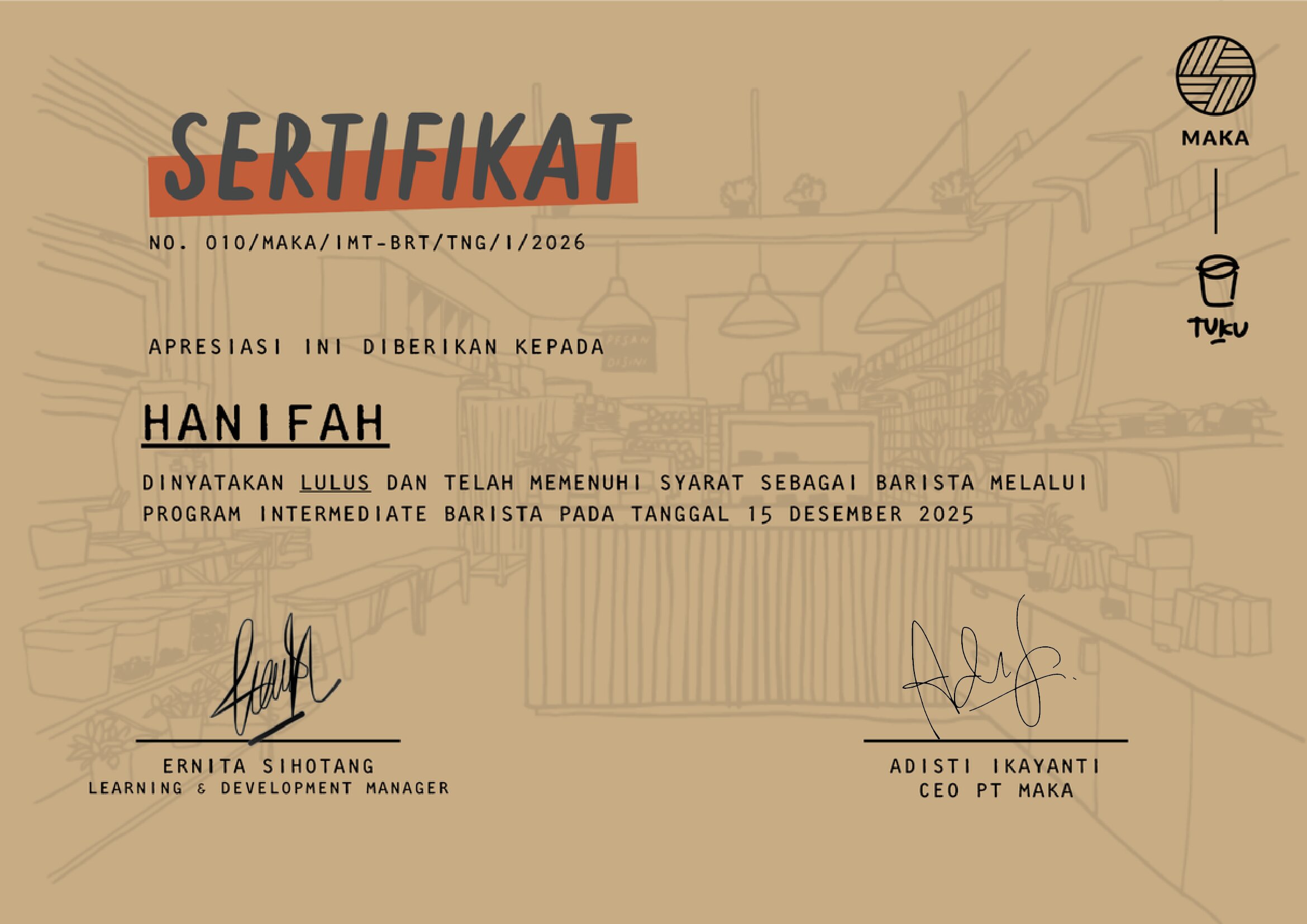 Barista Certificate